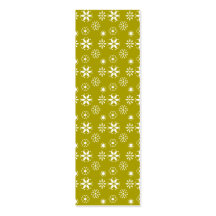 White snowflakes on gold business cards