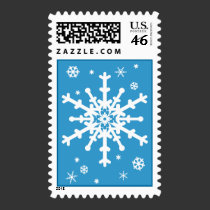 White Snowflakes Stamp