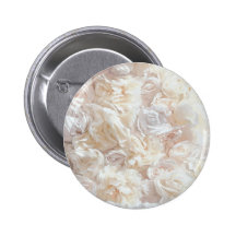 White Soft Rose Petal Fabric Button