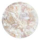 White Soft Rose Petal Fabric Sticker stickers
