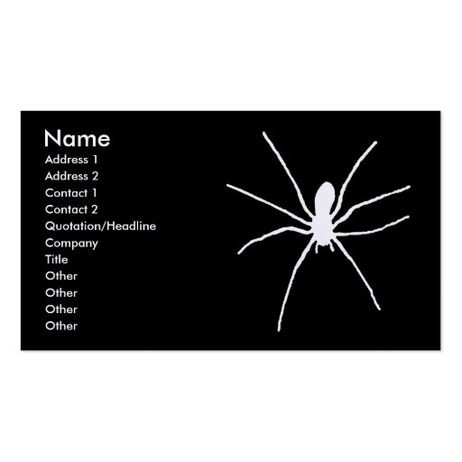 White Spider Business Cards