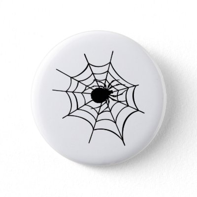 White Spider Web Pinback Buttons by WhiteTiger_LLC