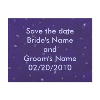 White spirals on blue, Save the date, postcards postcard