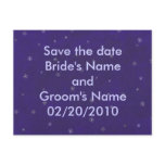 White spirals on blue, Save the date, postcards