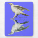White Spirit Raven Wildlife Art Mousepad