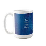 White Stained Glass Angel on Blue Mug White Stained Glass Angel on Blue Mug