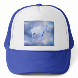 White stallion fantasy trucker hats