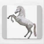 White Stallion Mouse Pads