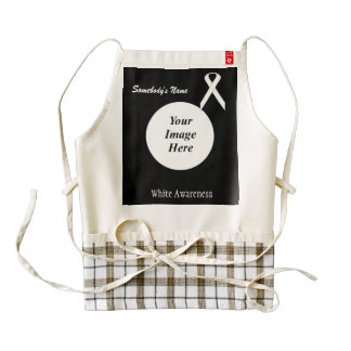 White Standard Ribbon Template Zazzle HEART Apron