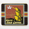 White Star Coffee Frog Mousepad