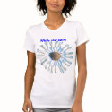 White star daisy on Cap Sleeve Raglan t-shirts