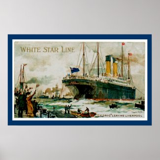 White Star Line's Cedric Leaving Liverpool print