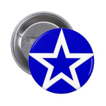 White Star on Blue - Button buttons
