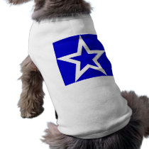 White Star on Blue - Doggie Tee/T-Shirt pet clothing