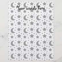 white stars and moon patterns flyer