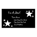 White Stars on Black - I'm a Star! Business Card business cards