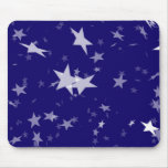 White stars on blue
