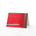 White Stripe Red Wall Greeting Card