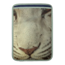 White Striped Tiger Sleeves For MacBook Air