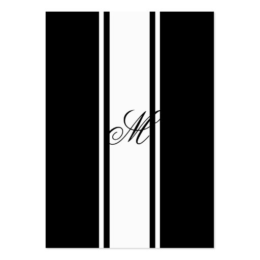 White Stripes and Monogram Business Card Templates