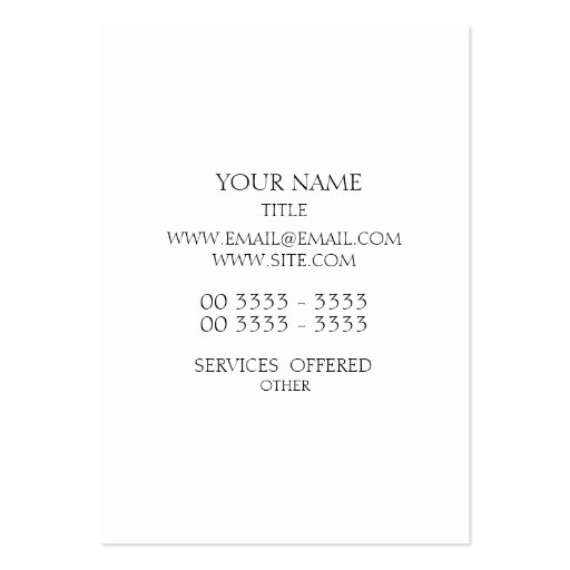 White Stripes and Monogram Business Card Templates (back side)