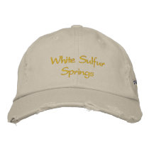White Sulfur Springs W V Embroidered Hat embroidered hats