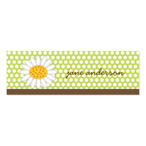 White Summer Daisy Fun Custom Thank You Gift Tag / Business Cards (front side)