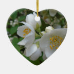 white summer flowers give reminiscent of the p ceramic ornament