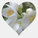 white summer flowers give reminiscent of the p heart sticker