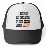 White Support Gay Marriage hats