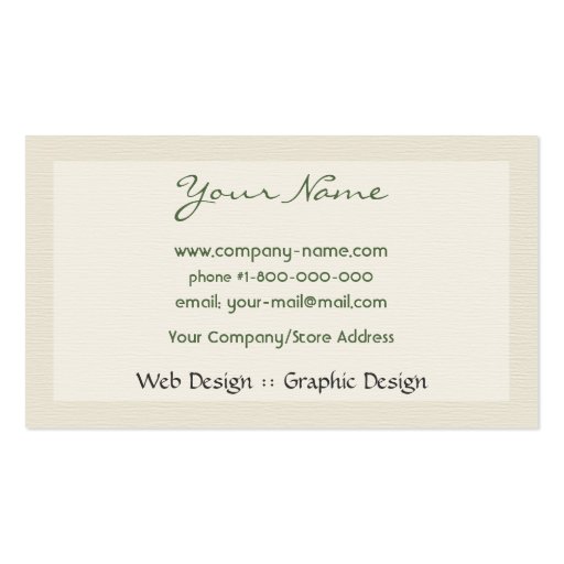 White Swan Business Card (back side)