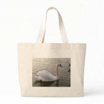 White Swan Close Up Picture Bag