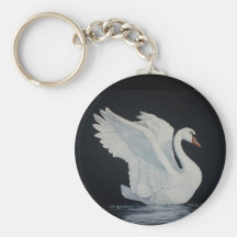 White Swan Key Chain