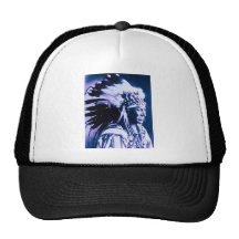 White Swan Sioux Chief Lakota Vintage Trucker Hat