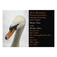 White Swan Wedding Custom Invitations