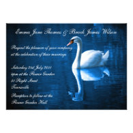 White Swan Wedding Invitation