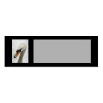 White Swan Wedding Place Name Card Business Card Template