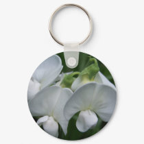 White Sweet Pea keychains by Natures_Whisper White Sweet Pea keychains