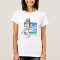 White swimsuit t-shirts