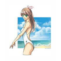 White swimsuit t-shirts by apsylus White swimsuit t-shirts