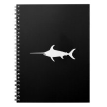 White Swordfish Spiral Notebooks