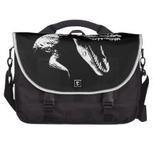 White T Rex Laptop Bag
