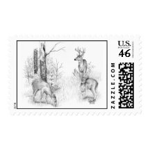 White Tail Deer Postage