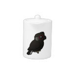 White-tailed Black Cockatoo Tea Pot