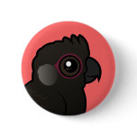 White-tailed Black Cockatoo Round Button