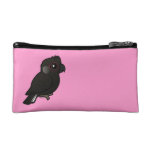 White-tailed Black Cockatoo Small Cosmetic Bag
