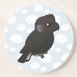 White-tailed Black Cockatoo Sandstone Drink Coaster