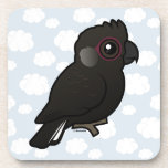 White-tailed Black Cockatoo Beverage Coaster