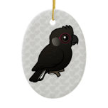 White-tailed Black Cockatoo Oval Ornament