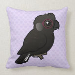 White-tailed Black Cockatoo Throw Pillow